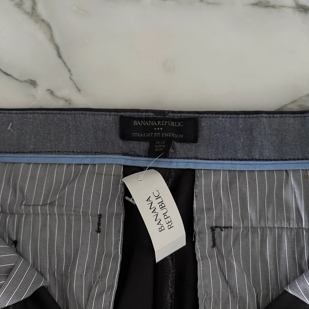 Banana‎ Republic Men's Casual 100% Cotton Black Pants, Size 36